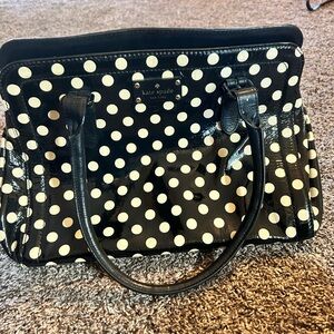 Kate Spade Black and Cream Polka Dot Satchel